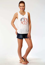 Roper Womens Red Whit And Blue Sleveless Top - Roper - Flyclothing LLC