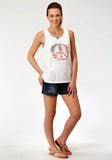 Roper Womens Red Whit And Blue Sleveless Top - Roper
