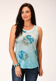 Roper Womens Sleeveless Knit Sweater Jersey Tank Top - Roper