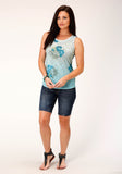 Roper Womens Sleeveless Knit Sweater Jersey Tank Top - Roper