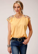 Roper Womens Sleeveless Knit Cotton Slub Jersey Tshirt Top - Roper - Flyclothing LLC