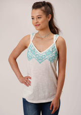 Roper Womens Sleeveless Knit Cotton Slub Jersey Tank Top - Roper - Flyclothing LLC
