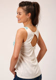 Roper Womens Sleeveless Knit Cotton Slub Jersey Tank Top - Roper