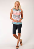 Roper Womens Sleeveless Knit Sweater Jersey Tank Top - Roper