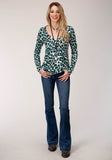 Roper Womens Long Sleeve Knit Sweater Jersey Vneck Top - Roper