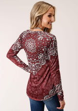 Roper Womens Long Sleeve Knit Sweater Knit Vneck Top Top - Roper - Flyclothing LLC