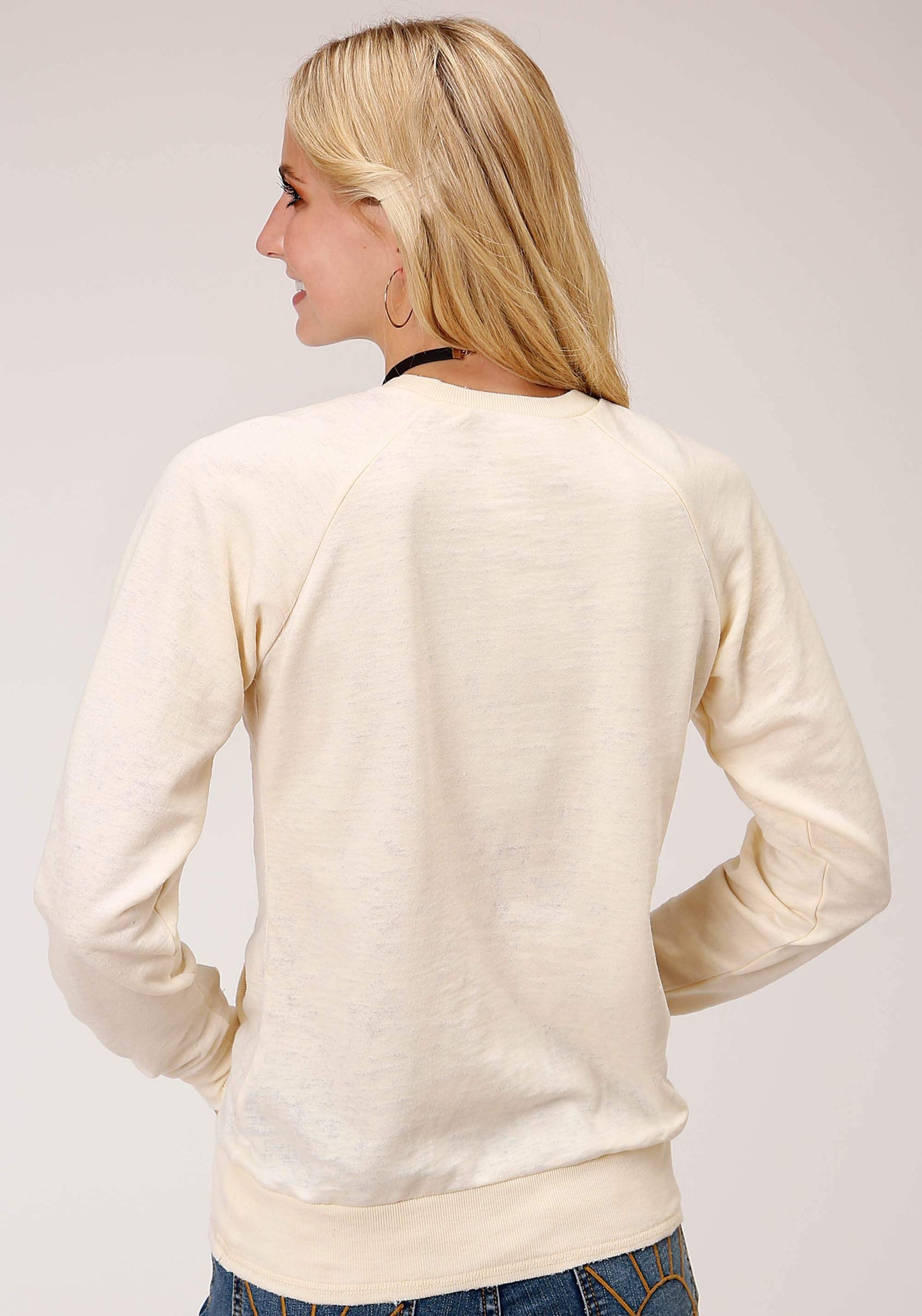 Roper Womens Long Sleeve Knit Floral Wreath Screen Print Sweatshirt - Roper - Flyclothing LLC