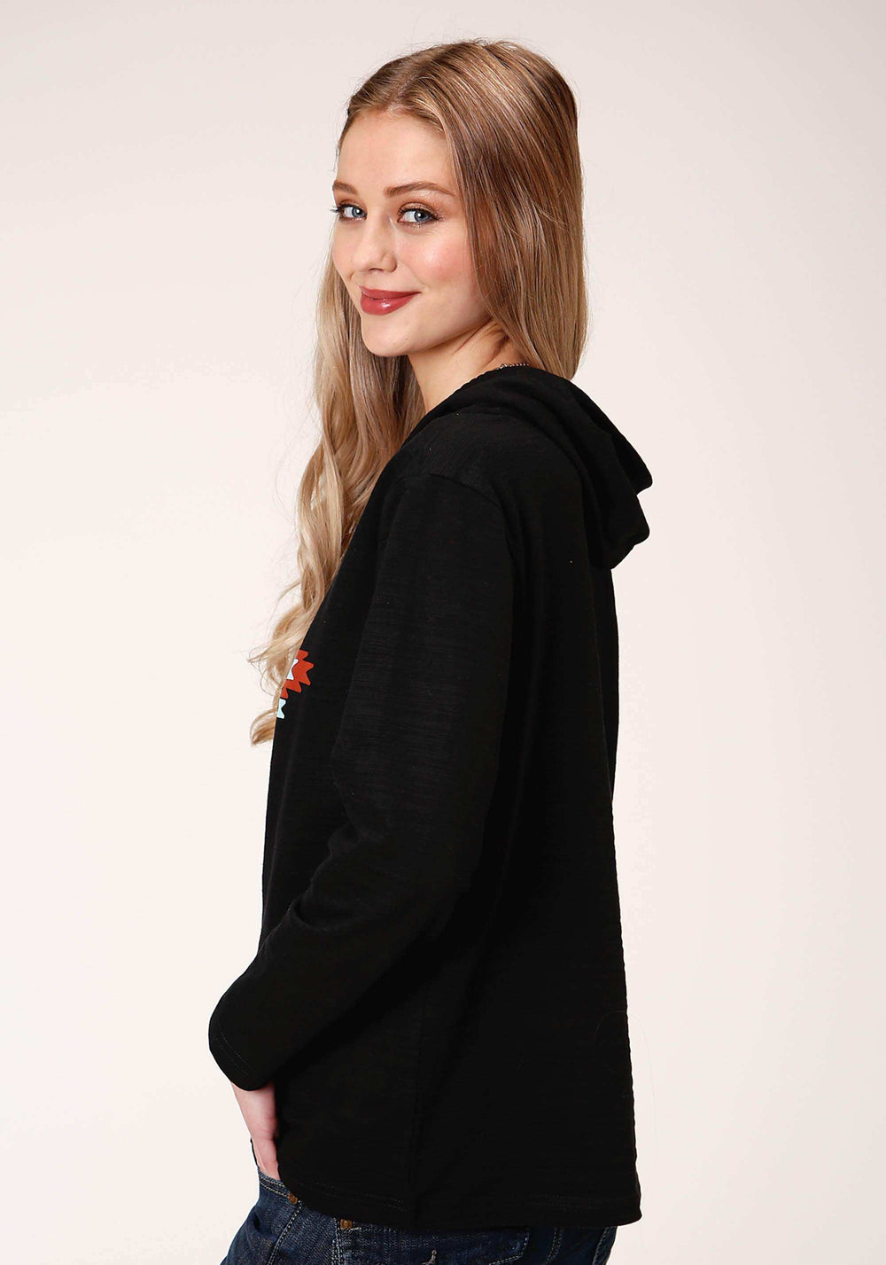 Roper Womens Screen On Left Right Chest Long Sleeve Knit Top - Roper - Flyclothing LLC