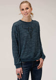 Roper Womens Long Sleeve Knit Poly Cotton Sweater Knit Top Top - Roper - Flyclothing LLC