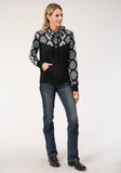 Roper Womens Long Sleeve Knit Sweater Knit Pullover Top Top - Roper