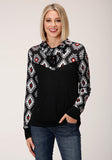 Roper Womens Long Sleeve Knit Cowl Neck Pullover Top Top - Roper