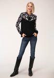 Roper Womens Long Sleeve Knit Cowl Neck Pullover Top Top - Roper