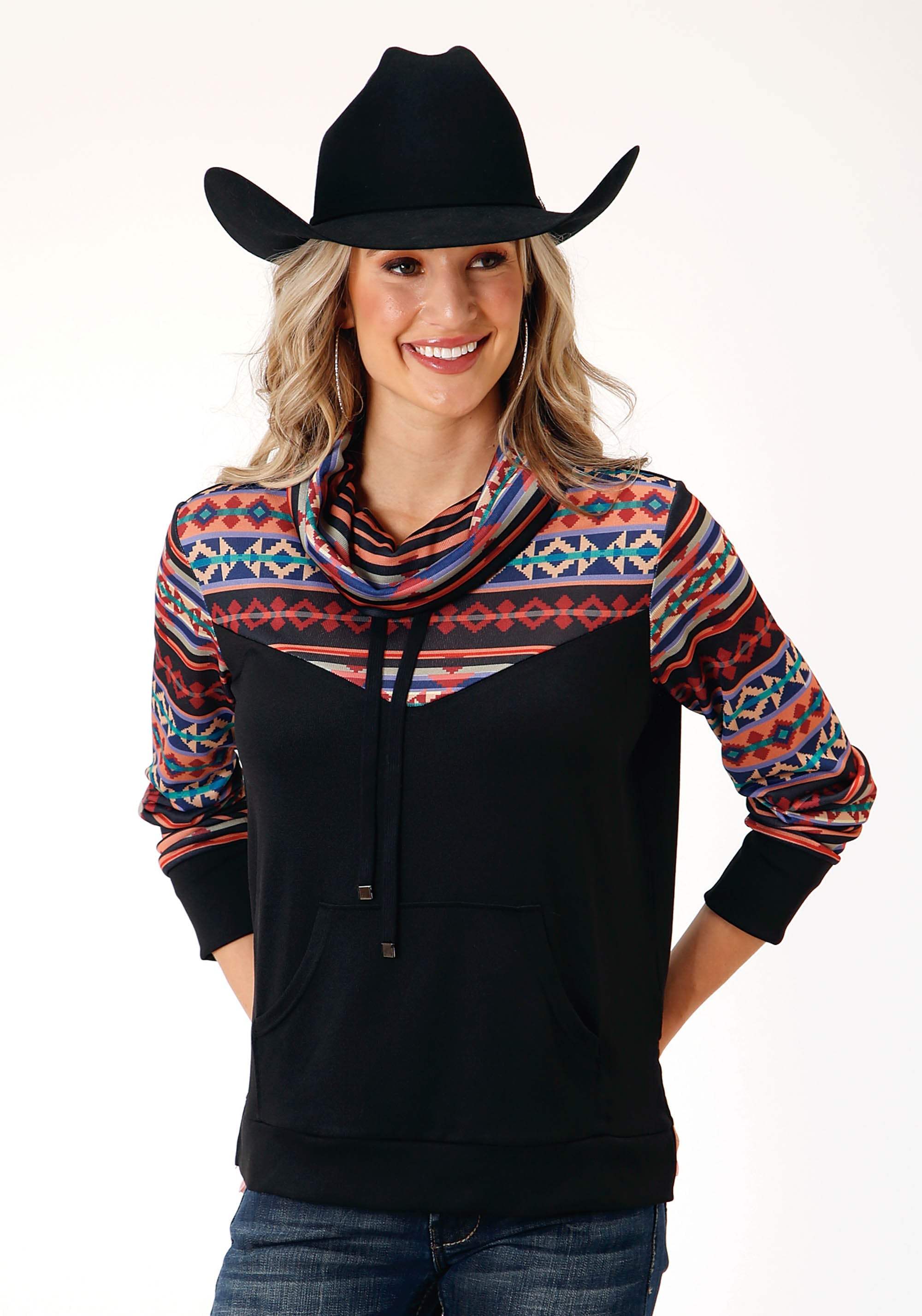 Roper Womens Long Sleeve Knit Cowl Neck Pullover Sweater Knit Top - Roper - Flyclothing LLC