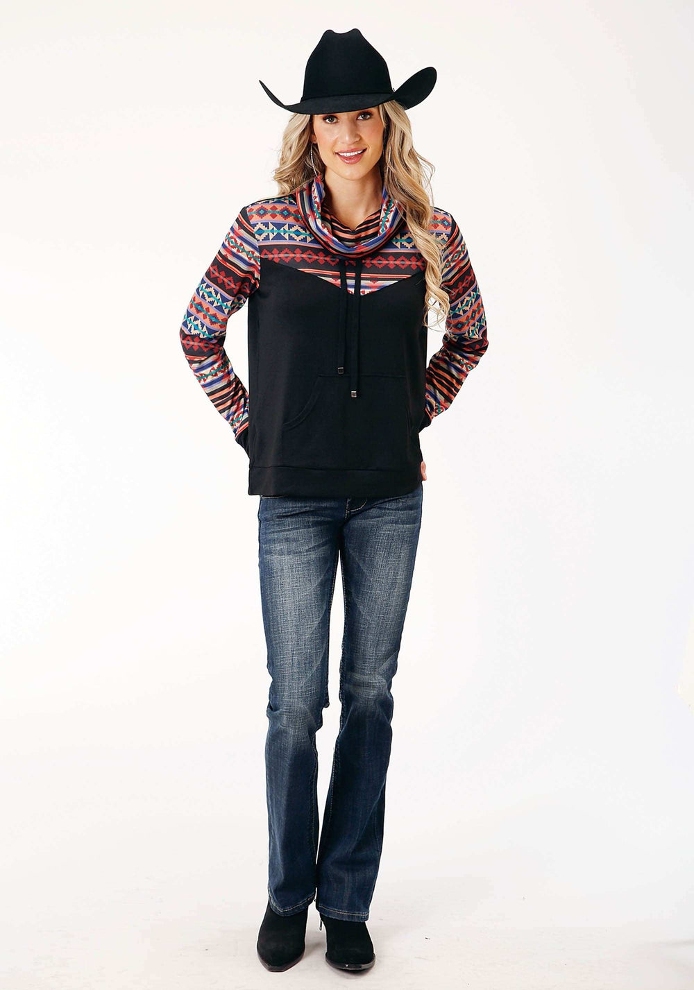 Roper Womens Long Sleeve Knit Cowl Neck Pullover Sweater Knit Top - Roper - Flyclothing LLC