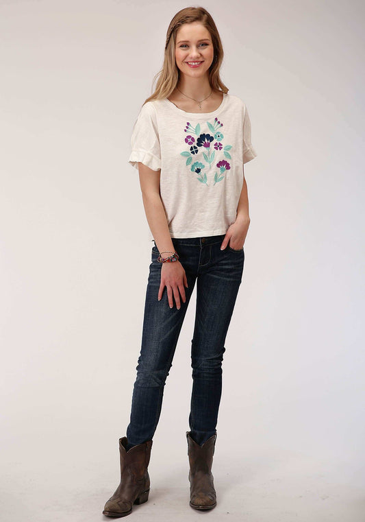 Roper Womens Short Sleeve Knit Cotton Jersey Top Top - Roper - Flyclothing LLC
