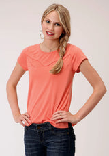 Roper Womens Poly Rayon Jersey Short Sleeve Knit Top - Roper - Flyclothing LLC