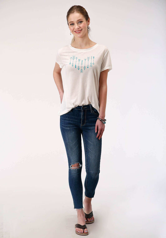 Roper Womens Short Sleeve Knit Poly Rayon Jersey Short Sleeve Tee Top - Roper - Flyclothing LLC