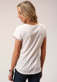 Roper Womens Short Sleeve Knit Cotton Slub Jersey Tee Top - Roper