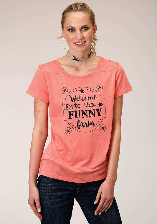 Roper Womens Short Sleeve Knit Poly Rayon Jersey Short Sleeve Tee Top - Roper - Flyclothing LLC
