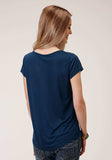 Roper Womens Short Sleeve Knit Poly Rayon Jersey Tee Shirt Top - Roper - Flyclothing LLC