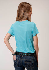 Roper Womens Short Sleeve Knit Poly Rayon Jersey Tee Shirt Top