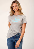 Roper Womens Short Sleeve Knit Poly Rayon Jersey S S Tee Top - Roper - Flyclothing LLC