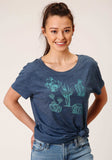 Roper Womens Short Sleeve Knit Poly Rayon Jersey Short Sleeve Tee Top - Roper - Flyclothing LLC