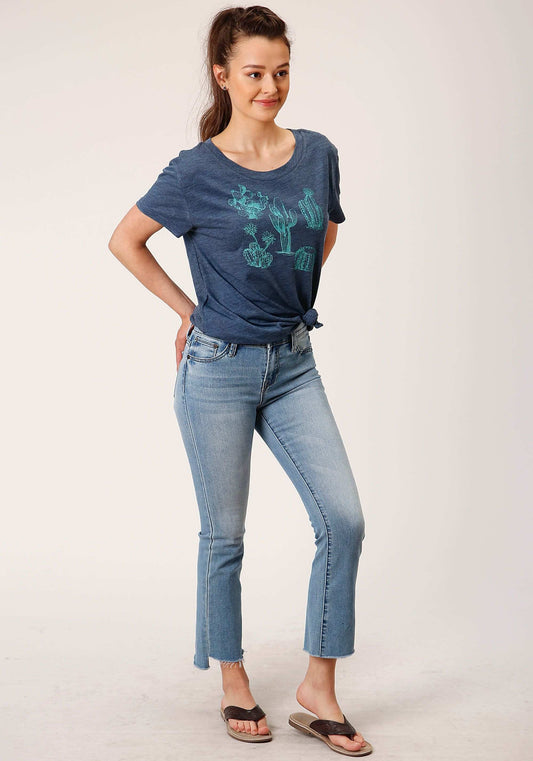 Roper Womens Short Sleeve Knit Poly Rayon Jersey Short Sleeve Tee Top - Roper - Flyclothing LLC