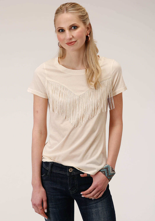 Roper Womens Short Sleeve Knit Poly Rayon Jersey Long Sleeve Scoop Neck Tee Top - Roper - Flyclothing LLC