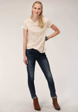Roper Womens Short Sleeve Knit Poly Rayon Jersey Long Sleeve Scoop Neck Tee Top - Roper - Flyclothing LLC
