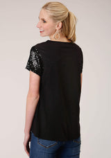 Roper Womens Short Sleeve Knit Cotton Slub Jersey Short Sleeve Tee Top - Roper - Flyclothing LLC