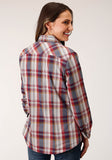 Roper Womens Long Sleeve Snap Honor Plaid Western Shirt - Roper
