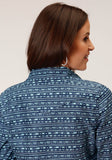 Roper Womens Long Sleeve Snap Zig Zag Tribal Print Western Shirt - Roper