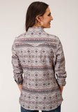 Roper Womens Long Sleeve Snap Blanket Aztec Print Western Shirt - Roper
