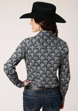 Roper Womens Long Sleeve Snap Starry Night Paisley Western Shirt - Roper