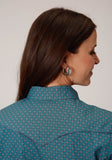 Roper Womens Long Sleeve Snap Circuit Foulard Western Shirt - Roper