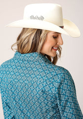 Roper Womens Long Sleeve Snap Victorian Foulard Western Shirt