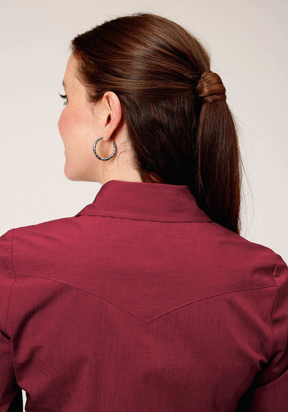 Roper Womens Long Sleeve Snap Black Fill Red Western Shirt - Roper - Flyclothing LLC