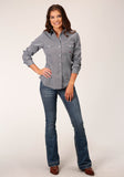 Roper Womens Long Sleeve Button Classic Geo Western Shirt - Roper