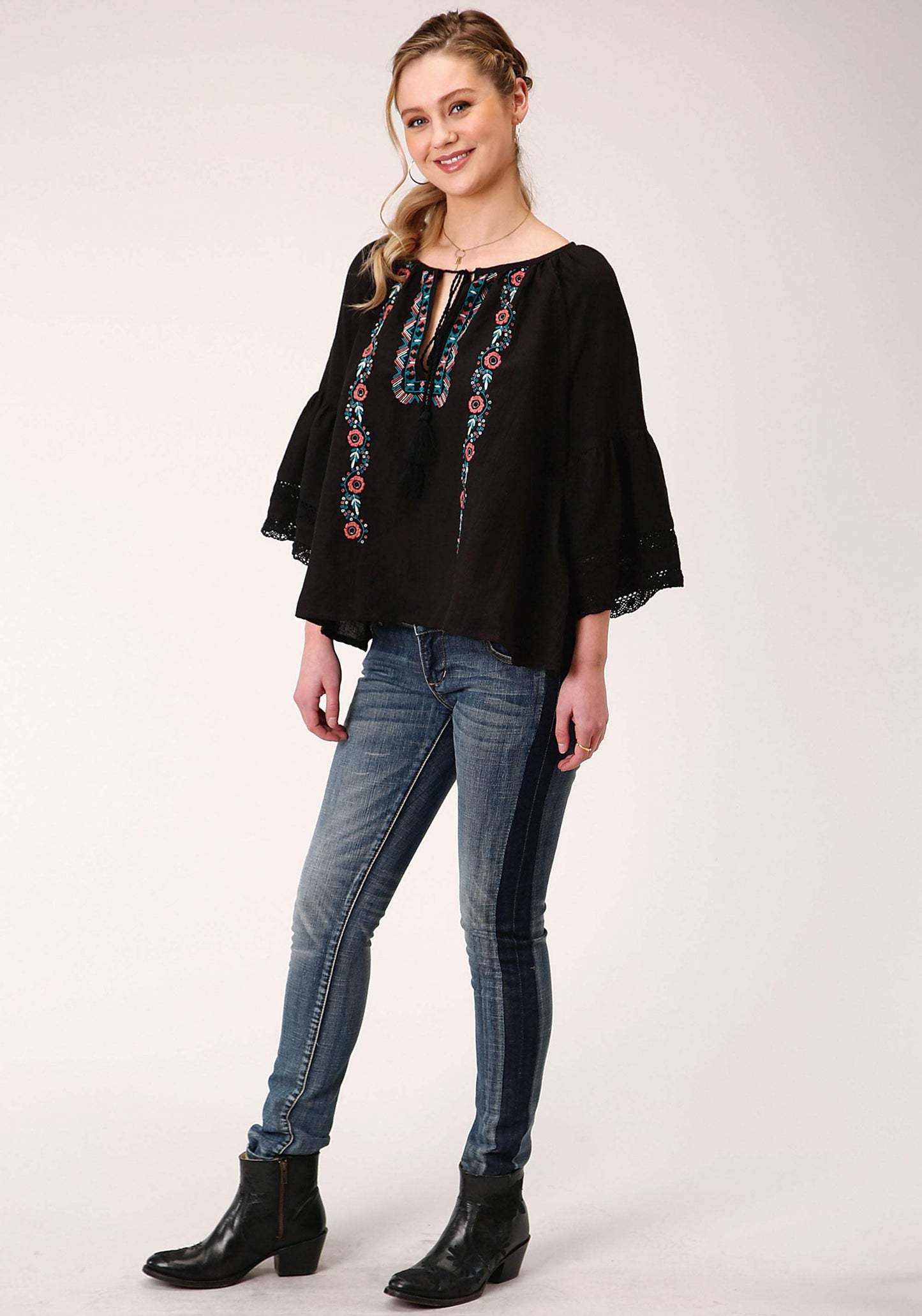 Roper Womens Long Sleeve Cotton Blend Blouse - Roper - Flyclothing LLC
