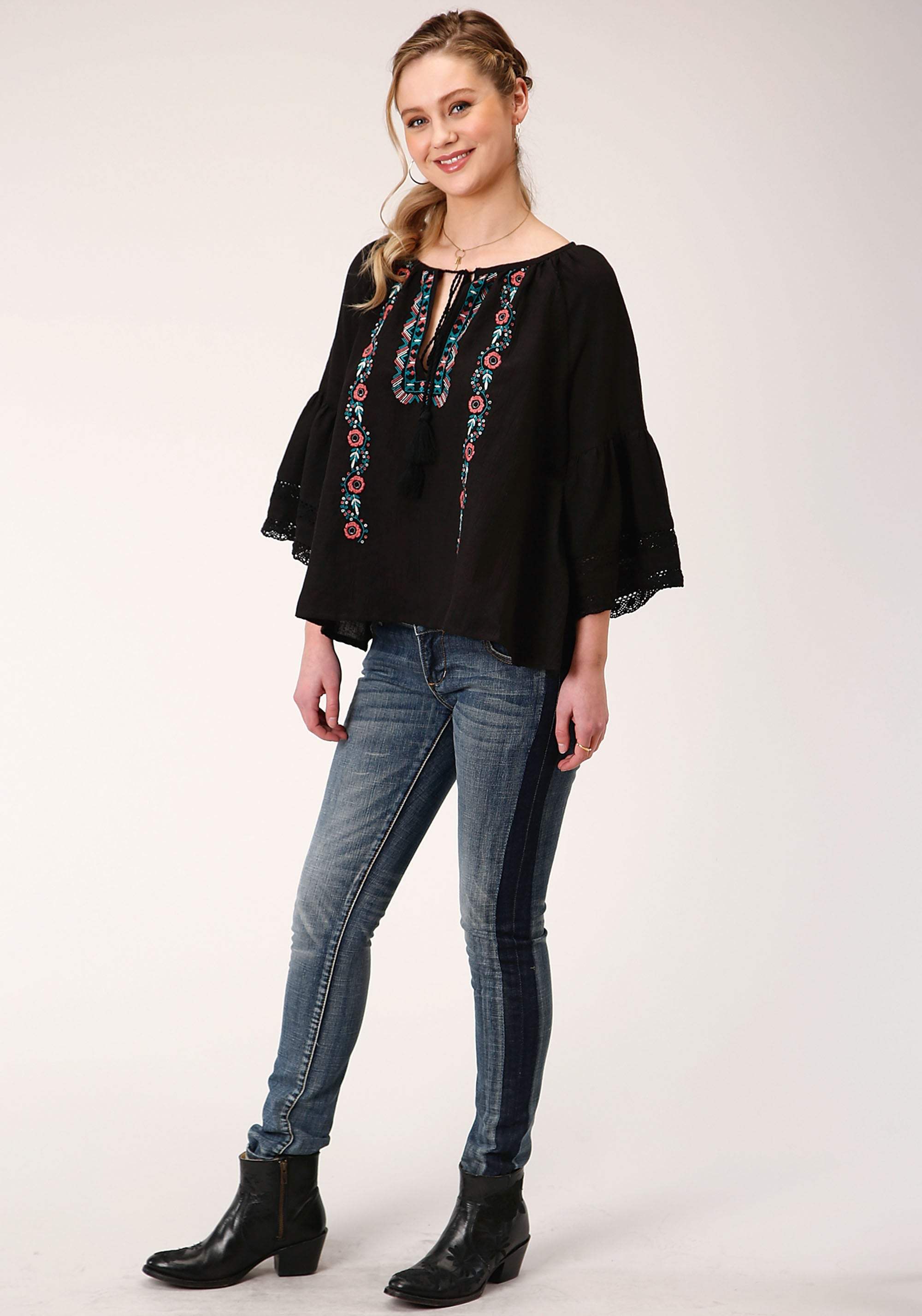 Roper Womens Long Sleeve Cotton Blend Blouse - Roper - Flyclothing LLC