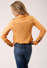 Roper Womens Long Sleeve Snap Rayon Challis Button Down Western Shirt - Roper - Flyclothing LLC