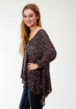 Roper Womens Multicolored Print Long Sleeve Tunic Length Western Shirt - Roper