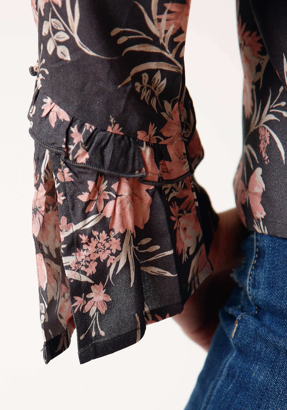 Roper Womens Long Sleeve Coral Floral Print Peasant Blouse - Roper - Flyclothing LLC