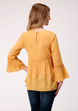 Roper Womens Long Sleeve Dip Dye Cotton Blouse - Roper