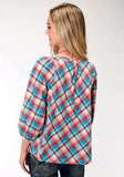 Roper Womens Long Sleeve Western Shirt Five Star Collection Fall I Desert Sunrise Plaid - Roper