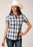 Roper Womens Long Sleeve Snap Denim Ombre Western Shirt - Roper
