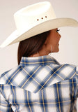Roper Womens Long Sleeve Snap Denim Ombre Western Shirt - Roper