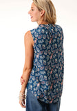 Roper Womens Ethnic Paisley Border Print Sleeveless Western Shirt - Roper