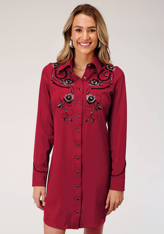 Roper Womens Long Sleeve Retro Dress - Roper